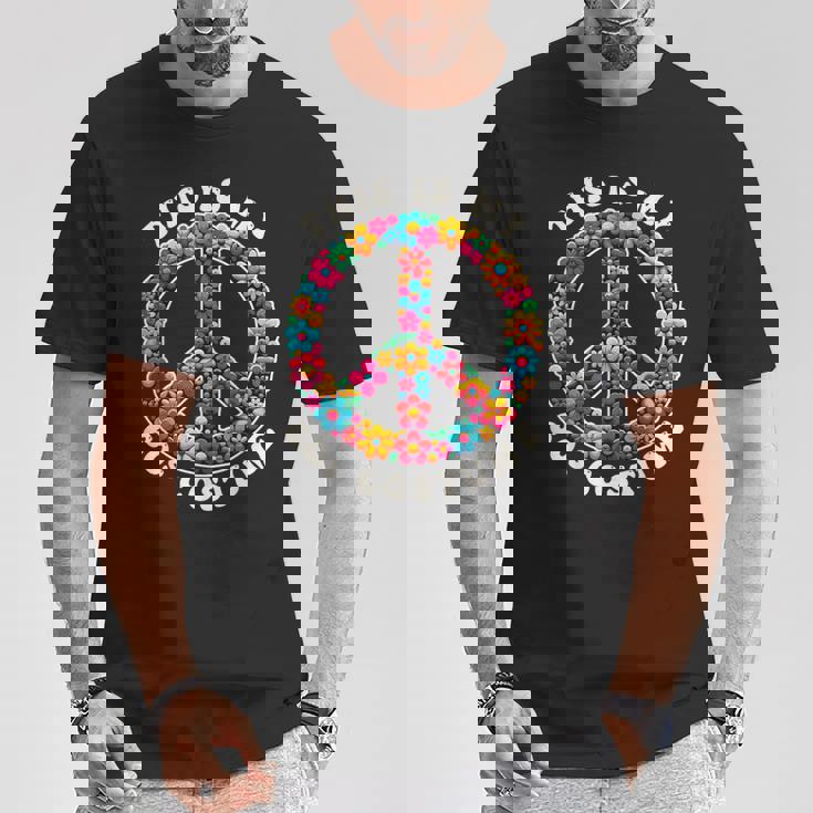 This Is My 60S Costume & 60'S Outfit 1960年代 ピースサイン Tシャツ 面白い贈り物