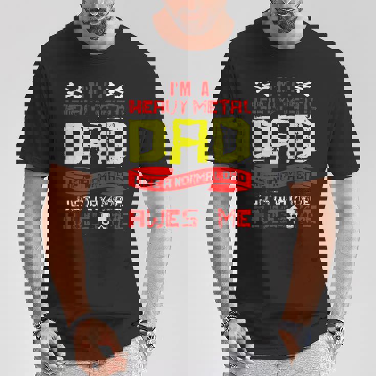 Uomo Heavy Metal Papà Amanti Della Musica Rock Regali Per La Festa Del Papà Maglietta Regalos divertidos