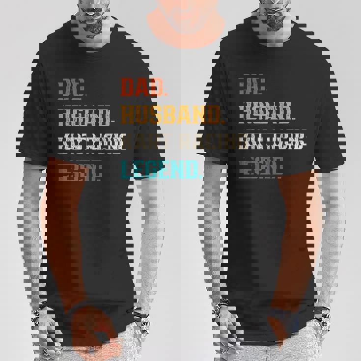 Uomo Papà Marito Kart Racing Leggenda Kart Racer Maglietta Regalos divertidos