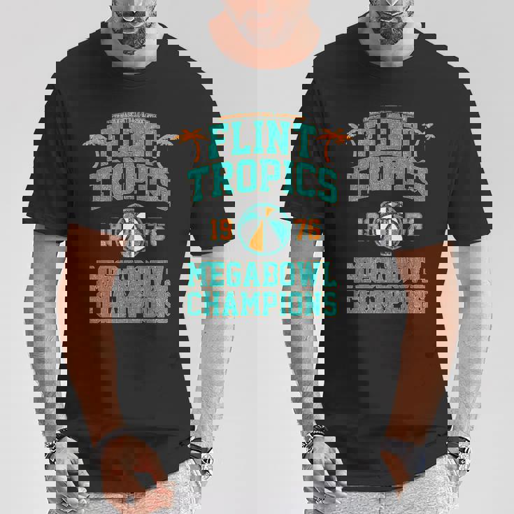 Vintage Flint Tropics Retro Megabowl Champions Volleyball T-Shirt Unique Gifts