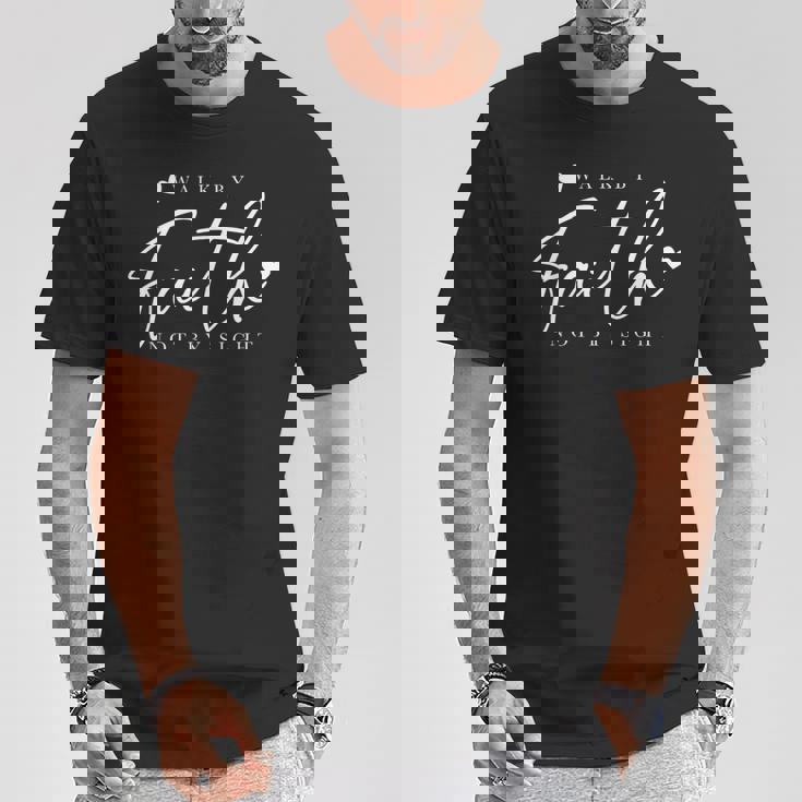 Walk By Faith Not Byight 神 イエス・キリスト 救世主 クリスチャン Tシャツ 面白い贈り物