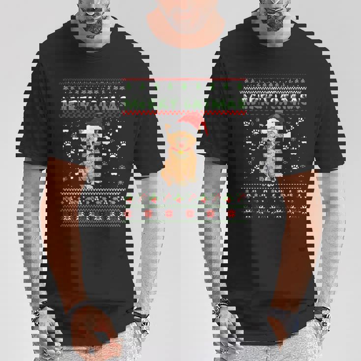 Weihnachten Mitüßer Katze Frohe Weihnachten Merry Catmas T-Shirt Lustige Geschenke