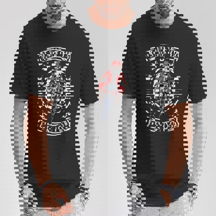 Weihnachten Motorrad Mannanta Biker Weihnachtsmann T-Shirt Lustige Geschenke