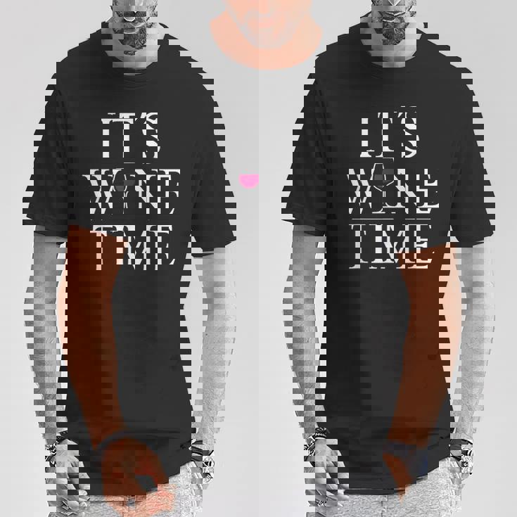 Wine Lovers Wine Time 赤ワインワインメーカー Tシャツ 面白い贈り物