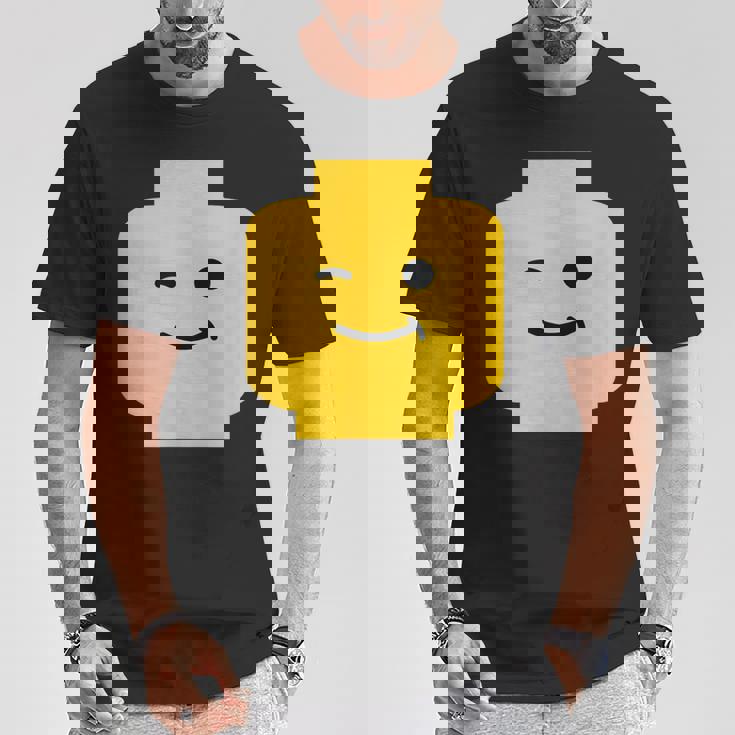 Winking Winky Face ミニフィグ ブリックトイtシャツ Tシャツ 面白い贈り物