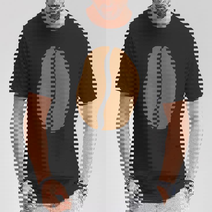 【コーヒー豆】珈琲 デザイン コーヒー柄 おもしろ 面白い 可愛い ネタ ウケ狙い シンプル 喫茶店 コーヒー好き 変な Tシャツ 面白い贈り物