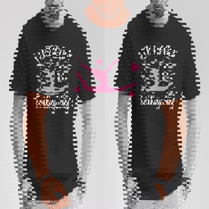 かわいい女の子向けトワラー バトントワリング Tシャツ 面白い贈り物