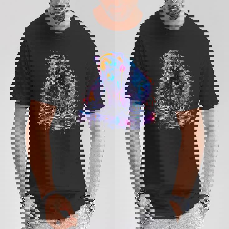 くま Dj ビートメーカー ターンテーブル Dj くま ダンス 音楽 熊の恋人 Tシャツ 面白い贈り物