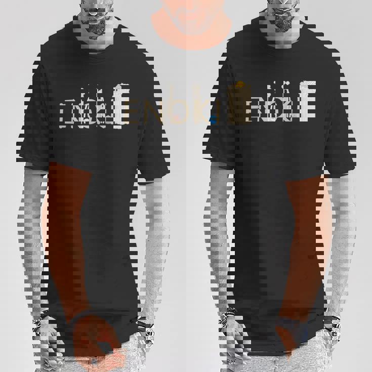 くりこ ギブミー睡眠 『Enoki』 きのこ シュール 男女兼用 グッズ Tシャツ 面白い贈り物