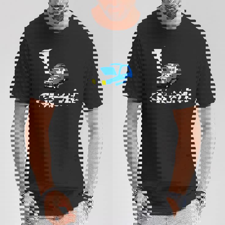 くるまこわれた Tシャツ 面白い贈り物