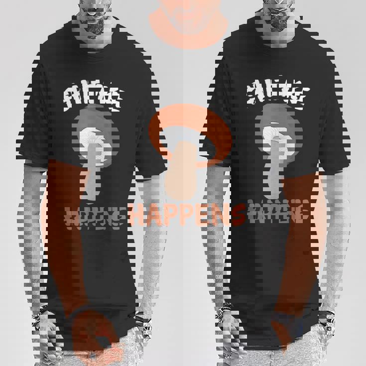 しいたけが起こる 菌類マッシュルーム Tシャツ 面白い贈り物