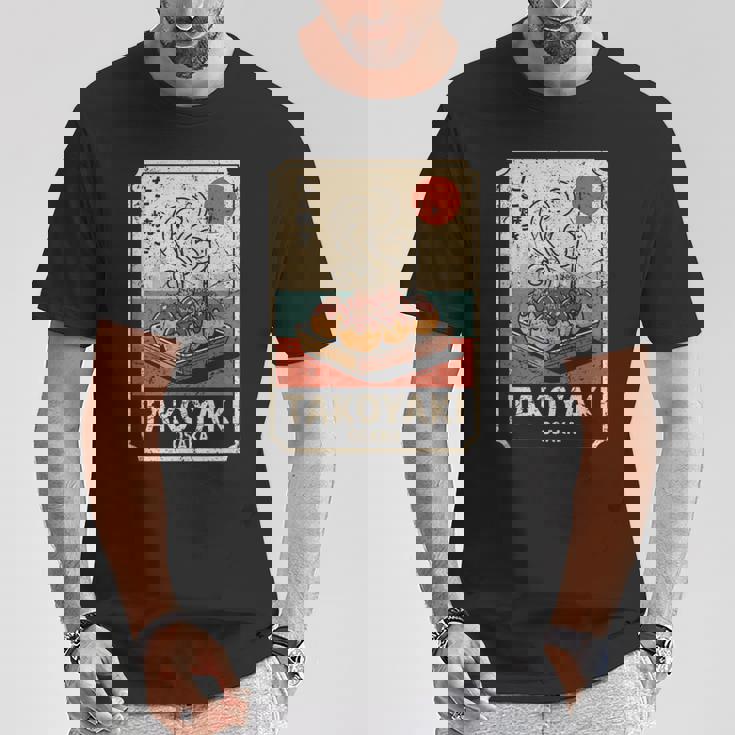 たこ焼きボール 道頓堀 日本 レトロ 和 漢字 お土産 Tシャツ 面白い贈り物