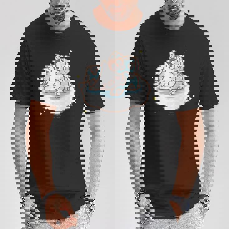 ねこぺん日和 すやすや Tシャツ 面白い贈り物