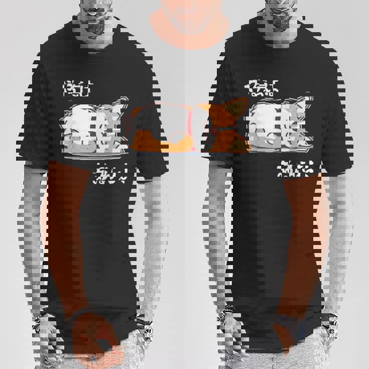 やる気はあるんすよ コーギー犬 ジョーク かわいい 動物ギャグ好き おもしろ ネタ Tシャツ 面白い贈り物