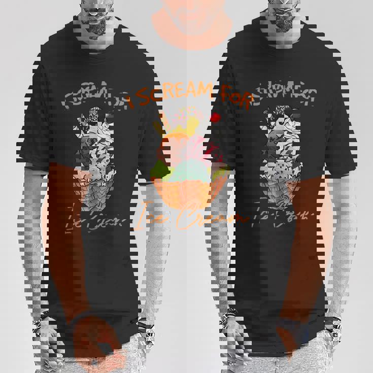 アイ・スクリーム・フォー・アイスクリーム Tシャツ 面白い贈り物