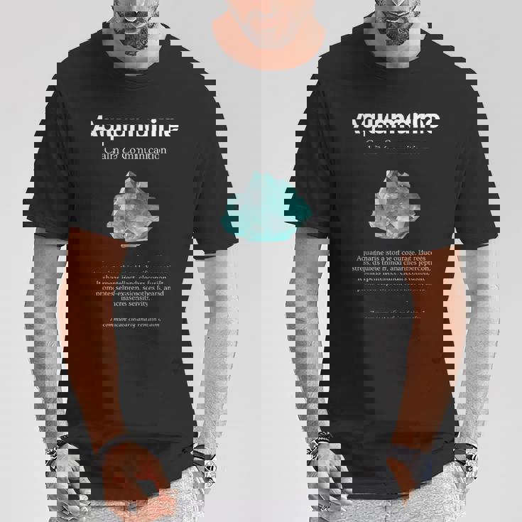 アクアマリンクリスタル 意味 アクアマリンの意味 定義 Tシャツ 面白い贈り物