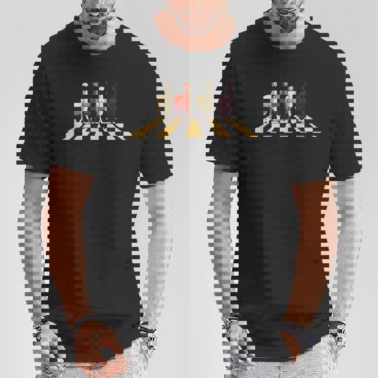 アビーストリートロードを横断する面白いラマアルパカ Tシャツ 面白い贈り物