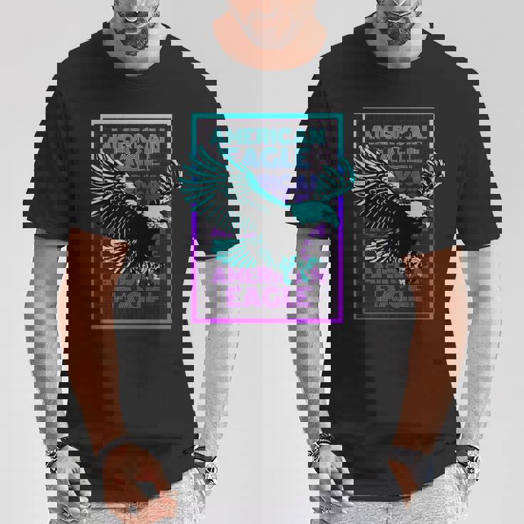 アメリカンイーグル ビンテージ レトロ アメリカンイーグル 長袖tシャツ Tシャツ 面白い贈り物