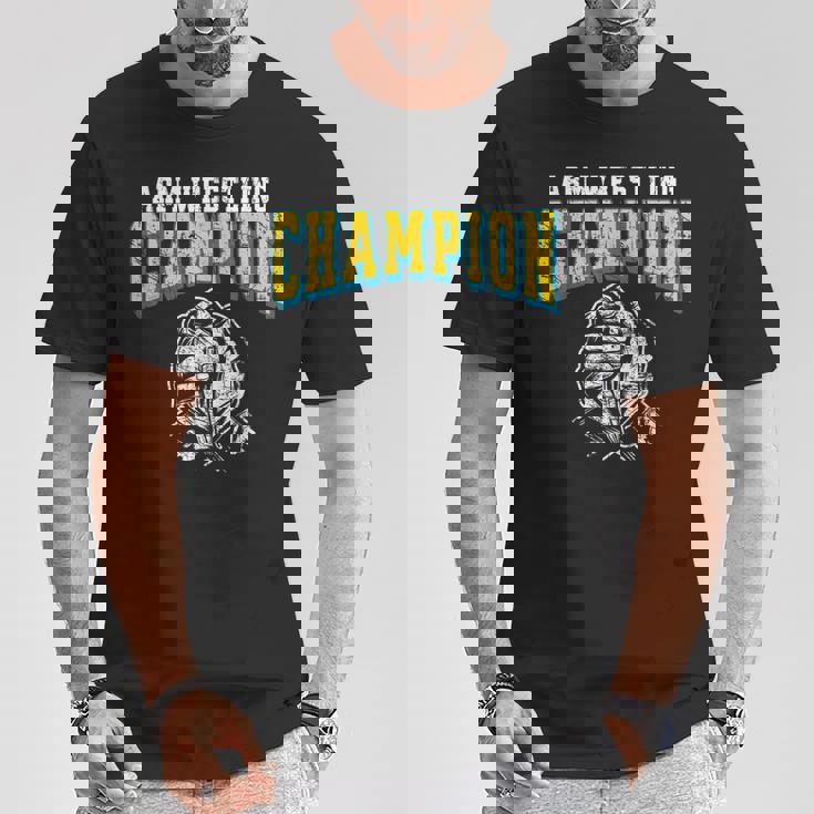 アームレスリングチャンピオン アームレスリング Tシャツ 面白い贈り物