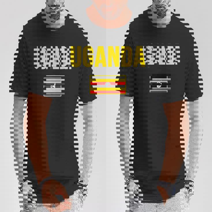 ウガンダ ウガンダの国旗 Tシャツ 面白い贈り物