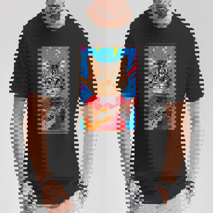 ウクレレ猫 Tシャツ 面白い贈り物