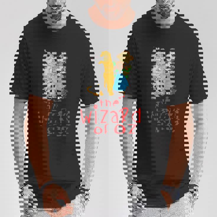 オズの魔法使い ヴィンテージ ファンタジー ドロシー ブリキの男 かかしライオン Tシャツ 面白い贈り物