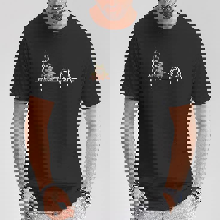 カエルのハートビート 長袖tシャツ Tシャツ 面白い贈り物