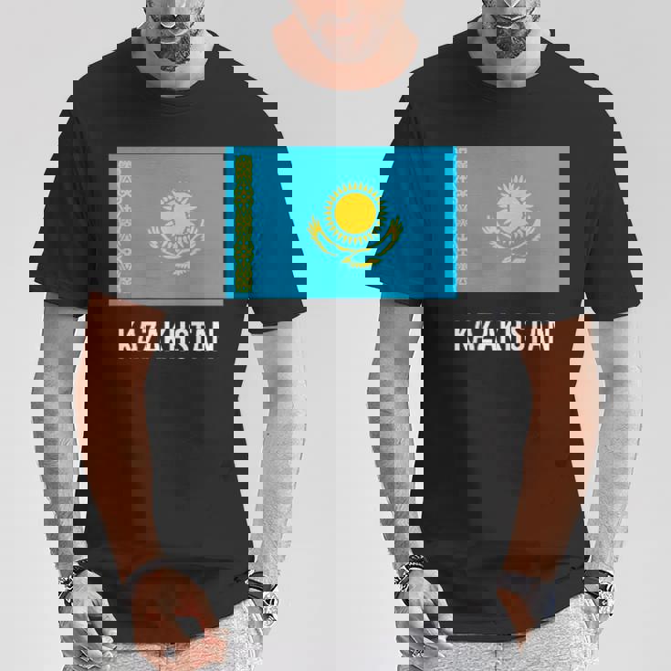 カザフスタン フラッグシャツ Tシャツ 面白い贈り物
