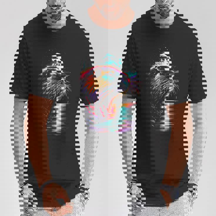 カラフル ヌートリア スピリット 動物 かっこいい イラスト アート Tシャツ 面白い贈り物