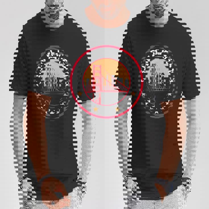 カリフォルニア サンフランシスコ シティ ギフト ブリッジ お土産f Tシャツ 面白い贈り物