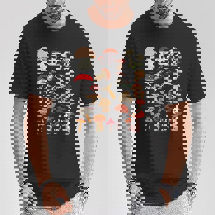 キッズ キノコ コラージュ 菌類 Tシャツ 面白い贈り物