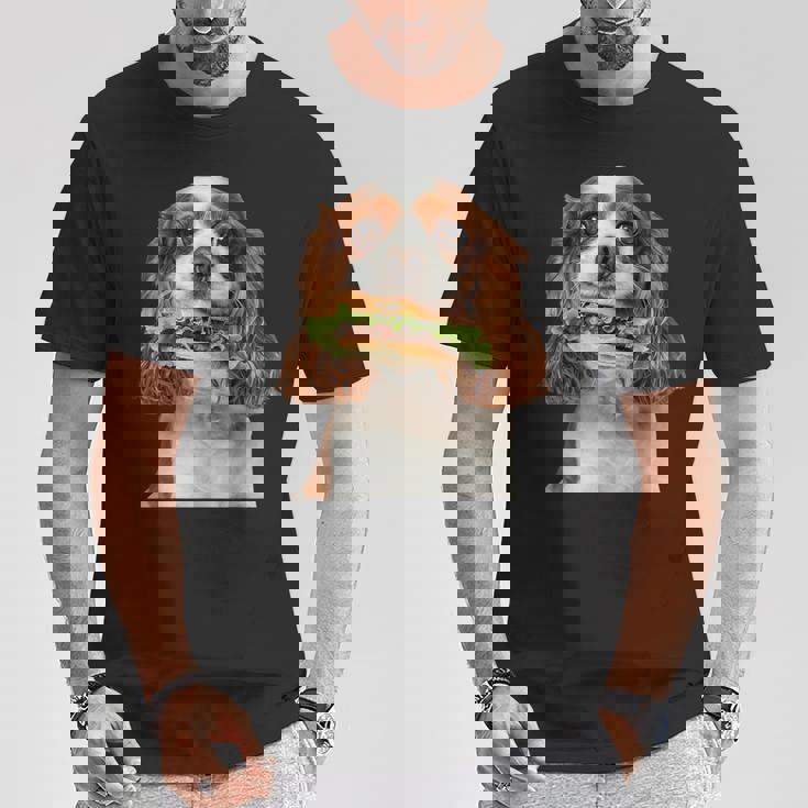 キャバリア・キング・チャールズ・スパニエル・バーガー Tシャツ 面白い贈り物