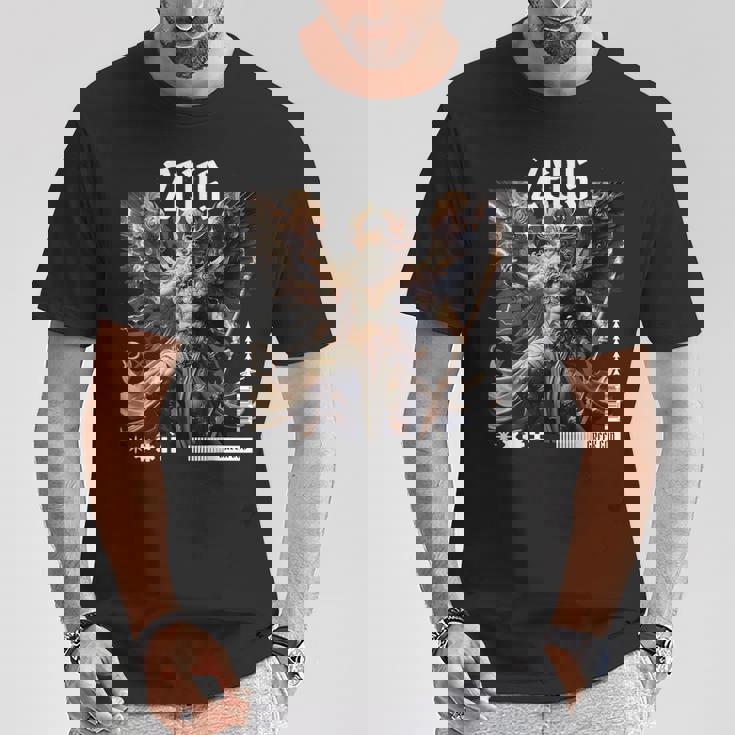 ギリシャ神ゼウス サンダーボルト Tシャツ 面白い贈り物