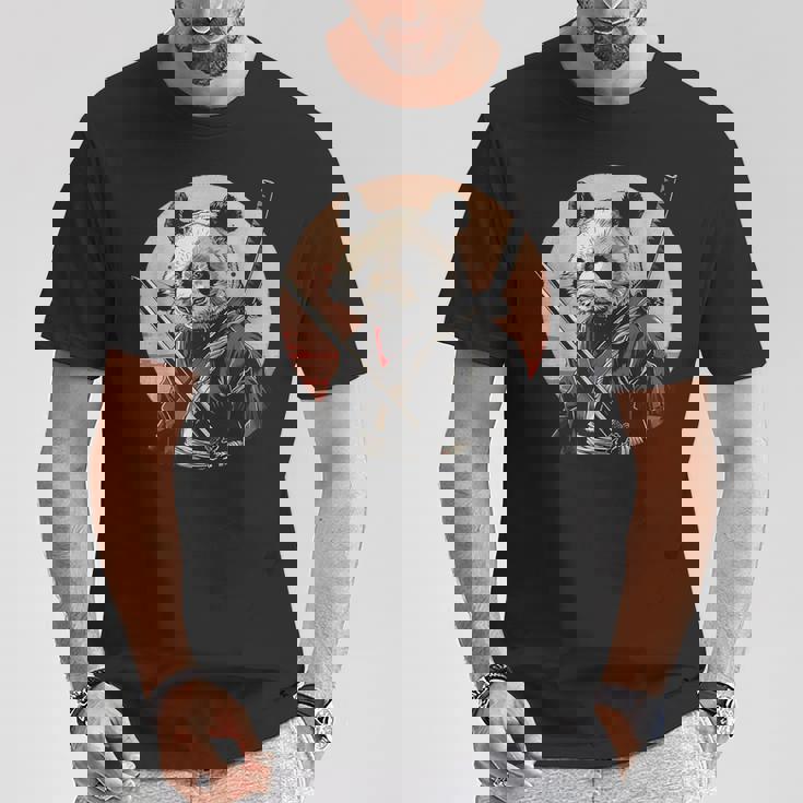 サムライパンダ 作品 日本美術 日本の忍者 パンダ Tシャツ 面白い贈り物