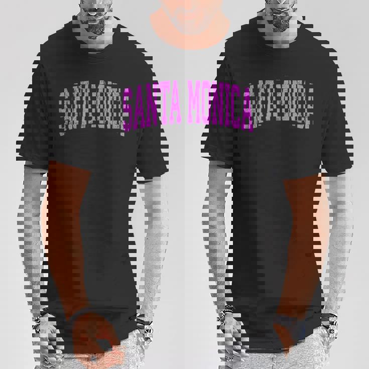 サンタモニカ カリフォルニア Ca ヴィンテージ アスレチック スポーツ ピンク デジ Tシャツ 面白い贈り物