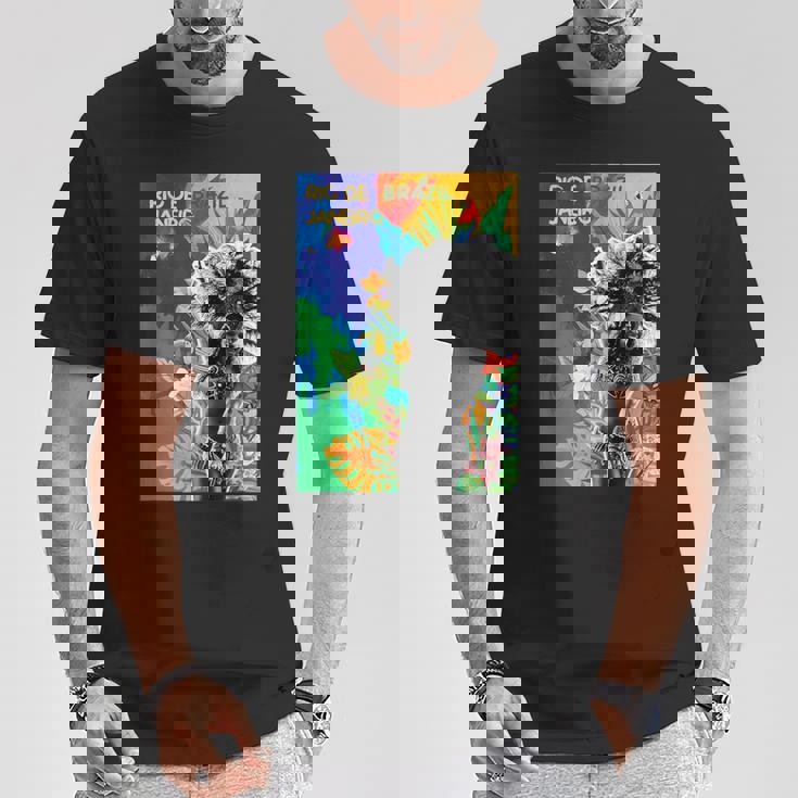 サンバダンサー ブラジル カーニバル リオデジャネイロ カラフル Tシャツ 面白い贈り物