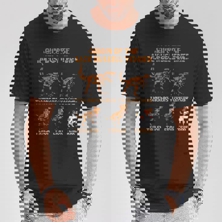 ジャック・ラッセル・テリア進化史犬の起源 Tシャツ 面白い贈り物