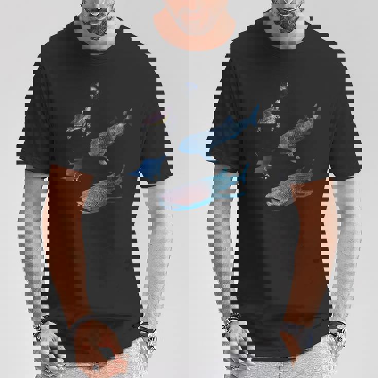 ジンベエザメ マンタ カメ クラゲ Tシャツ 面白い贈り物