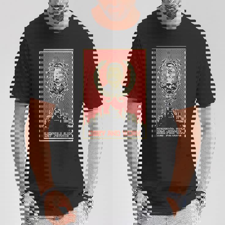 スターリンsovi8ヴィンテージプロパガンダに従い、働きます。 Tシャツ 面白い贈り物