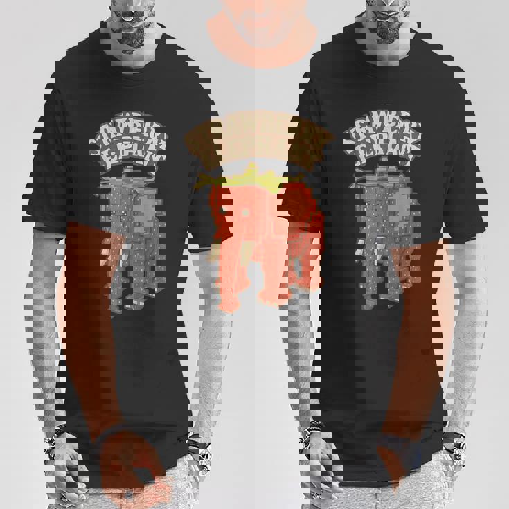 ストロベリーエレファント 面白い イタリアンブレインロットスラング ゲームミーム Tシャツ 面白い贈り物