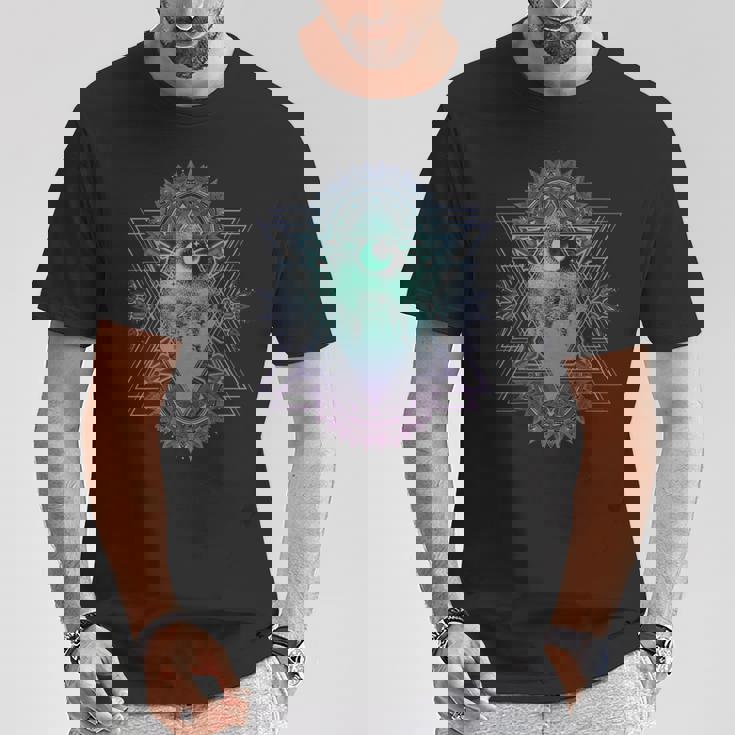 スピリチュアルと密教のマジカルサイケデリックマンダラ Tシャツ 面白い贈り物