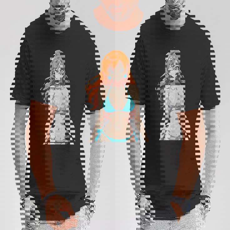 セクシー ワイフ ビーチ アニメ 女の子 日本語 Tシャツ 面白い贈り物