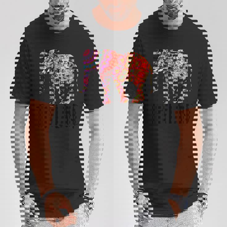 タイ象のお土産シャツ Tシャツ 面白い贈り物