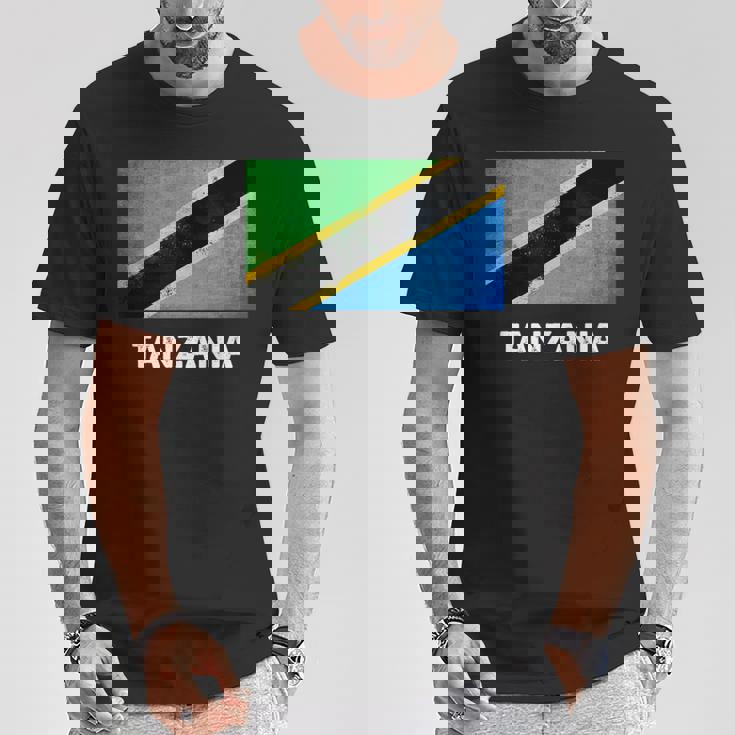 タンザニア国旗tシャツ Tシャツ 面白い贈り物