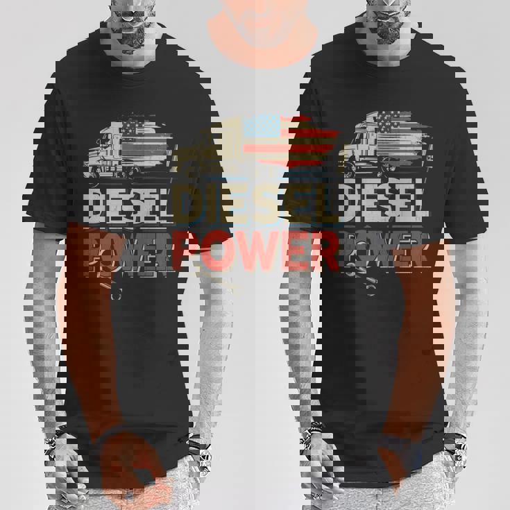 ディーゼルパワーシャツ ディーゼルトラックアクセサリー ディーゼル整備士 長袖tシャツ Tシャツ 面白い贈り物