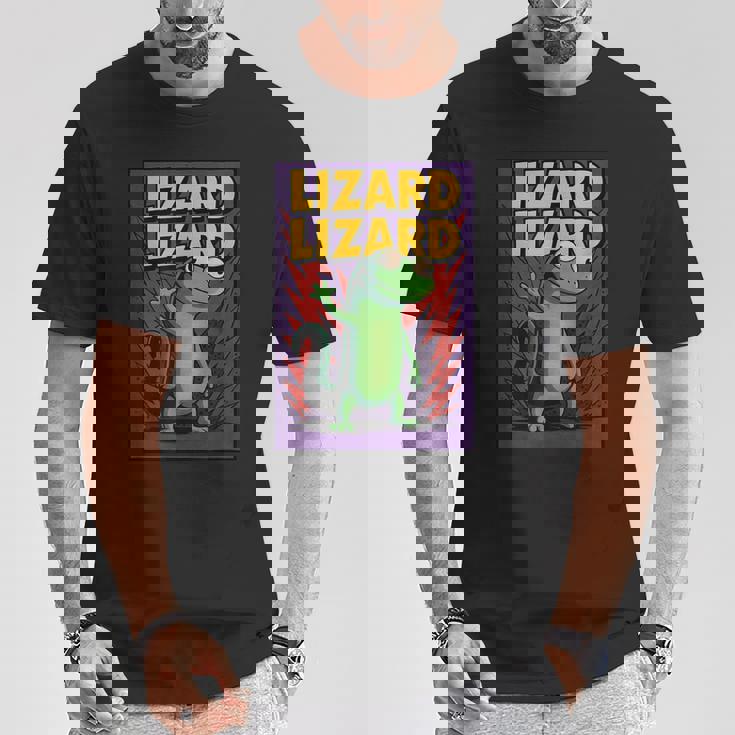 トカゲトカゲミームコミックポスター Tシャツ 面白い贈り物