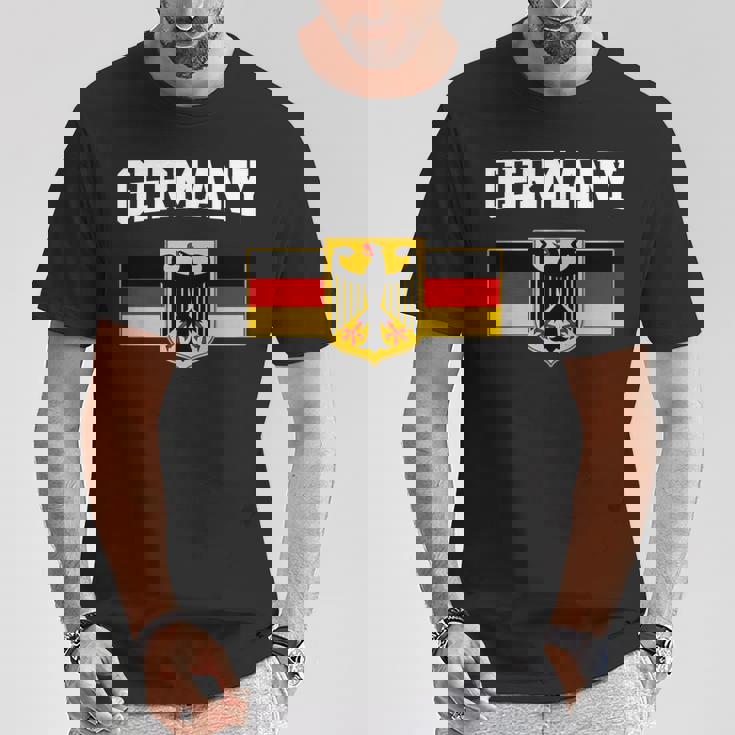 ドイツの国旗 ドイツの国章 長袖tシャツ Tシャツ 面白い贈り物