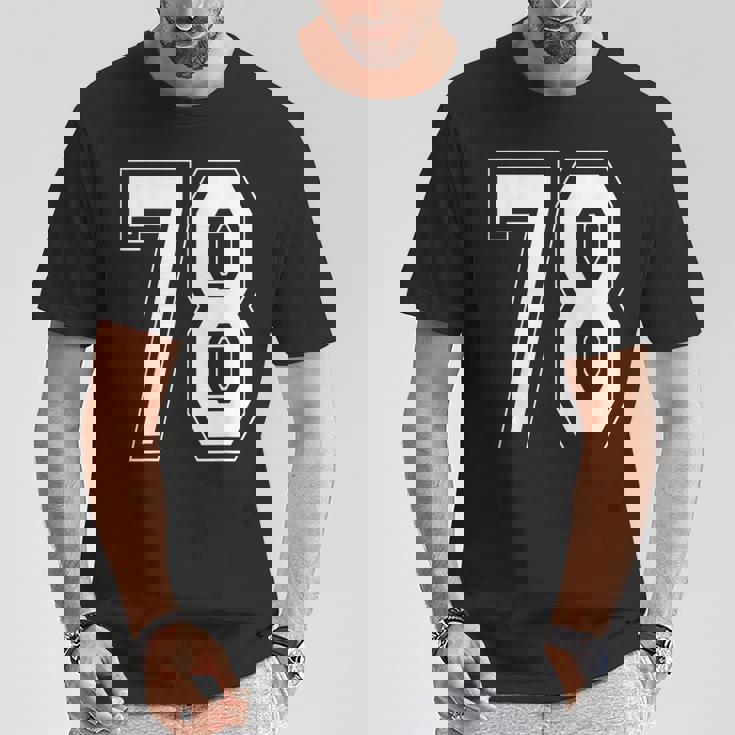 ナンバー78 バーシティスタイル ボールド スポーツ 誕生日 ジャージ Tシャツ 面白い贈り物