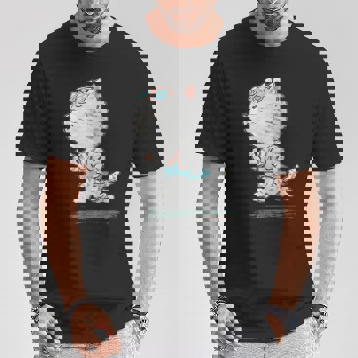 ネコ ねこ ランニング 子猫 ペット おもしろ 動物 ランナー イラスト Tシャツ 面白い贈り物