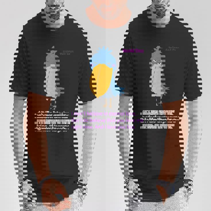 ハシビロコウlove Tシャツ 面白い贈り物